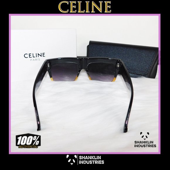 🤍🐼CÉLINE🐼🤍 Two Tone Gradient Sunglasses W/ Purple Lenses CL41756 - Picture 5 of 14